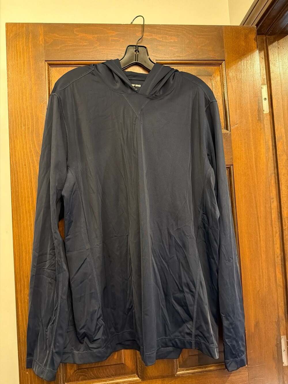 Lands' End Men's SunShade UPF‎ 50 Cooling Long Sleeve Hooded Swim Tee Rash Guard